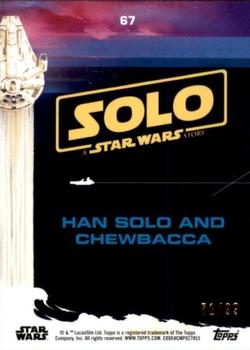 2018 Topps Solo: A Star Wars Story - Pink #67 Han Solo and Chewbacca Back