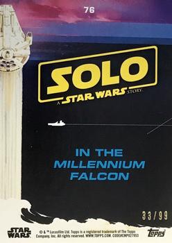 2018 Topps Solo: A Star Wars Story - Pink #76 In the Millennium Falcon Back