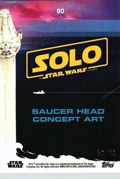 2018 Topps Solo: A Star Wars Story - Pink #90 Saucer Head Concept Art Back