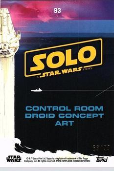 2018 Topps Solo: A Star Wars Story - Pink #93 Control Room Droid Concept Art Back