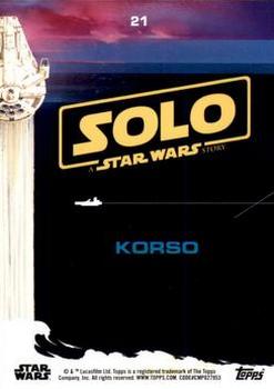 2018 Topps Solo: A Star Wars Story - Silver #21 Korso Back