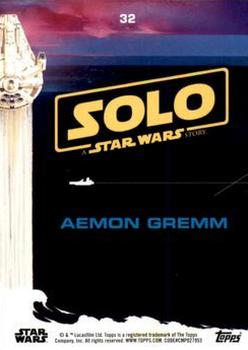 2018 Topps Solo: A Star Wars Story - Silver #32 Aemon Gremm Back