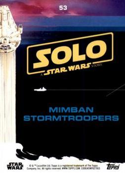 2018 Topps Solo: A Star Wars Story - Silver #53 Mimban Stormtroopers Back