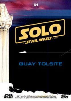 2018 Topps Solo: A Star Wars Story - Silver #61 Quay Tolsite Back