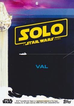 2018 Topps Solo: A Star Wars Story - Yellow #6 Val Back