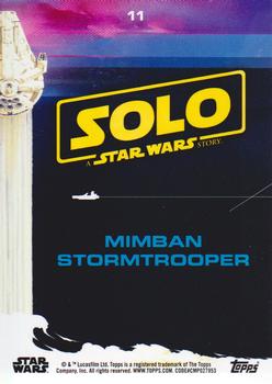 2018 Topps Solo: A Star Wars Story - Yellow #11 Mimban Stormtrooper Back