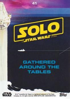 2018 Topps Solo: A Star Wars Story - Yellow #41 Gathered Around the Tables Back