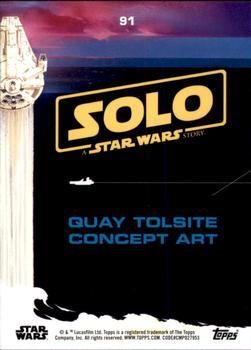 2018 Topps Solo: A Star Wars Story - Yellow #91 Quay Tolsite Concept Art Back