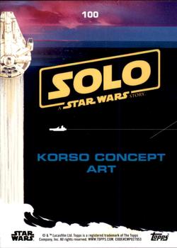 2018 Topps Solo: A Star Wars Story - Yellow #100 Korso Concept Art Back