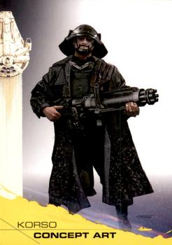 2018 Topps Solo: A Star Wars Story - Yellow #100 Korso Concept Art Front