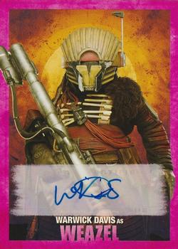 2018 Topps Solo: A Star Wars Story - Autographs Pink #A-WD Warwick Davis Front
