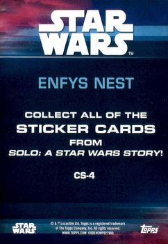 2018 Topps Solo: A Star Wars Story - Character Stickers #CS-4 Enfys Nest Back