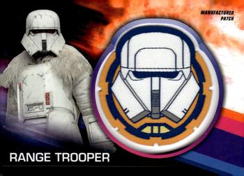 2018 Topps Solo: A Star Wars Story - Manufactured Patch Relics #MP-FR Range Trooper / Range Trooper Front