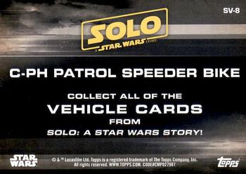 2018 Topps Solo: A Star Wars Story - Ships and Vehicles #SV-8 C-PH Patrol Speeder Bike Back