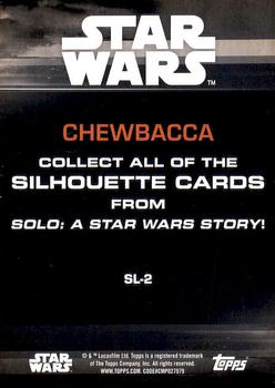 2018 Topps Solo: A Star Wars Story - Silhouettes #SL-2 Chewbacca Back