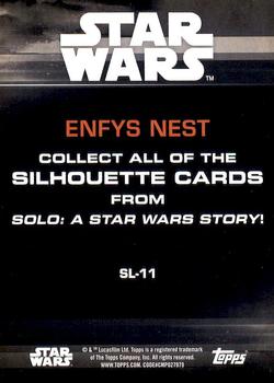 2018 Topps Solo: A Star Wars Story - Silhouettes #SL-11 Enfys Nest Back