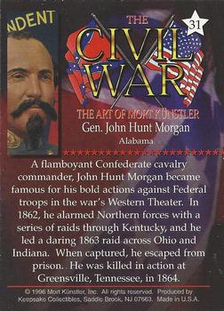 1996 Keepsake Collectibles The Civil War: The Art of Mort Kunstler #31 Gen. John Hunt Morgan Back