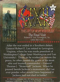 1996 Keepsake Collectibles The Civil War: The Art of Mort Kunstler #85 The Final Visit Back