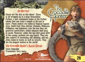 2002 Dart The Crocodile Hunter #28 No Worries! Back