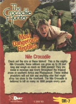 2002 Dart The Crocodile Hunter - Most Dangerous Reptiles #DR-7 Nile Crocodile Back
