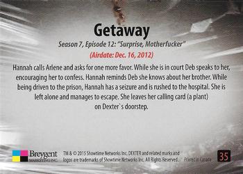 2016 Breygent Dexter Season 7 & 8 #35 Getaway Back