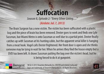 2016 Breygent Dexter Season 7 & 8 #41 Suffocation Back