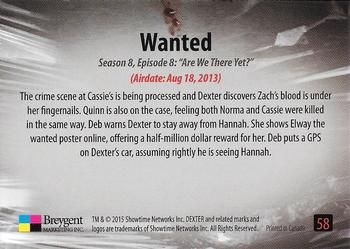 2016 Breygent Dexter Season 7 & 8 #58 Wanted Back