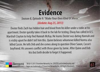 2016 Breygent Dexter Season 7 & 8 #61 Evidence Back