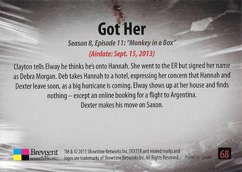 2016 Breygent Dexter Season 7 & 8 #68 Got Her Back