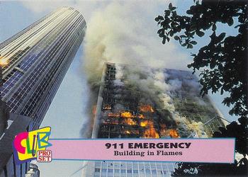 1992 Club Pro Set 911 Emergency #9 Building in Flames Front