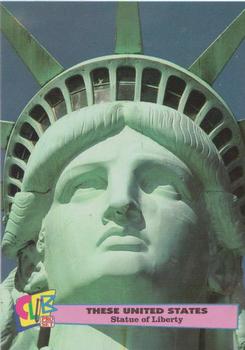 1992 Club Pro Set These United States - Silver #1 Statue of Liberty Front