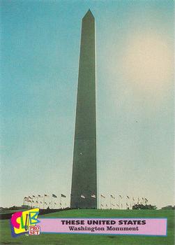 1992 Club Pro Set These United States - Silver #14 Washington Monument Front