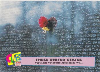 1992 Club Pro Set These United States - Silver #15 Vietnam Veterans Memorial Wall Front