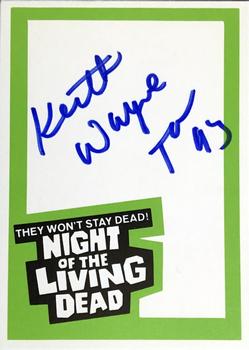 1988 Imagine Night of the Living Dead (Green Border) - Autographs #7 Keith Wayne Front