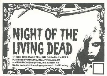 1990 Imagine Night of the Living Dead Red Border - Autographs #NNO George A. Romero Back