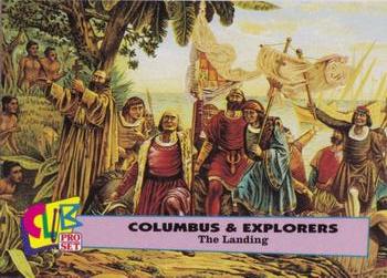 1992 Club Pro Set Columbus and Explorers #5 The Landing Front