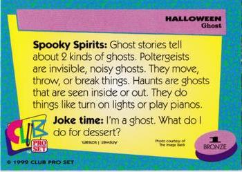 1992 Club Pro Set Halloween #1 Ghost Back