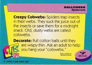 1992 Club Pro Set Halloween #7 Spiderweb Back