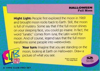 1992 Club Pro Set Halloween - Silver #2 Full Moon Back