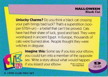 1992 Club Pro Set Halloween - Silver #9 Black Cat Back
