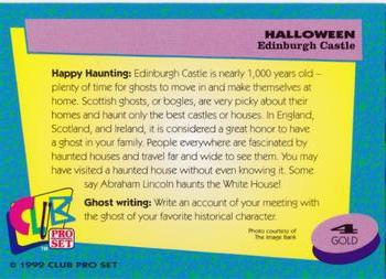 1992 Club Pro Set Halloween - Gold #4 Edinburgh Castle Back