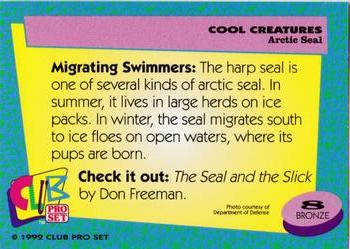 1992 Club Pro Set Cool Creatures #8 Arctic Seal Back