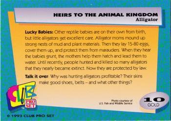 1992 Club Pro Set Heirs to the Animal Kingdom - Gold #10 Alligator Back