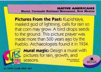 1992 Club Pro Set Native Americans #1 Mural, Coronado National Monument, New Mexico Back