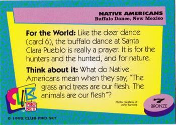 1992 Club Pro Set Native Americans #7 Buffalo Dance, New Mexico Back