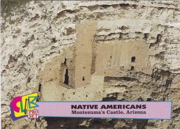 1992 Club Pro Set Native Americans - Gold #2 Montezuma's Castle, Arizona Front