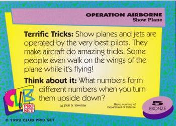 1992 Club Pro Set Operation Airbourne #5 Show Plane Back