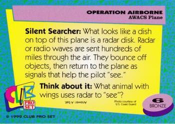 1992 Club Pro Set Operation Airbourne #6 AWACS Plane Back