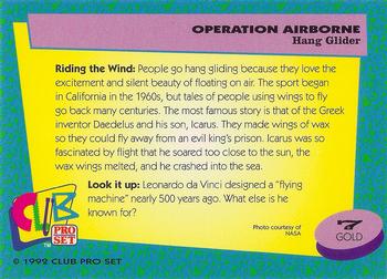 1992 Club Pro Set Operation Airbourne - Gold #7 Hang Glider Back