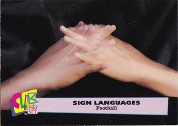 1992 Club Pro Set Sign Languages #2 Football Front